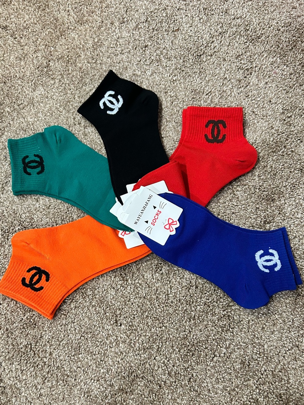 Fashion CC Logo Ankle Socks - Choose 1 - Picture 4 of 4
